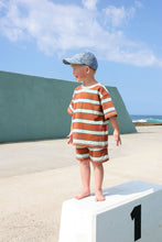 Load image into Gallery viewer, Cotton Sports Stripe Tee - Acorn
