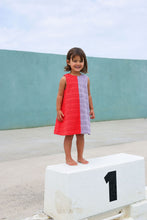 Load image into Gallery viewer, Bubble Terry Towelling Dress - Fiesta &amp; Mauve
