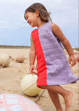 Load image into Gallery viewer, Bubble Terry Towelling Dress - Fiesta &amp; Mauve
