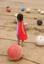 Load image into Gallery viewer, Bubble Terry Towelling Dress - Fiesta &amp; Mauve
