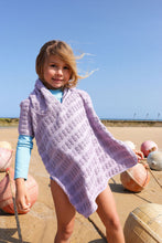 Load image into Gallery viewer, Bubble Terry Towelling Poncho - Mauve
