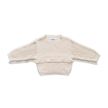 Load image into Gallery viewer, Organic Fringe Rib Knit Pull Over - Natural
