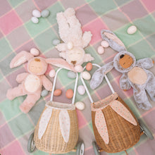 Load image into Gallery viewer, Rattan Bunny Luggy with Lining - Gumdrop
