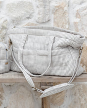 Load image into Gallery viewer, Diaper Bag + Changing Mat || Sage Gingham
