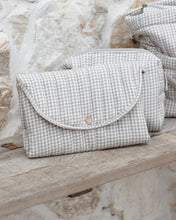 Load image into Gallery viewer, Diaper Bag + Changing Mat || Sage Gingham
