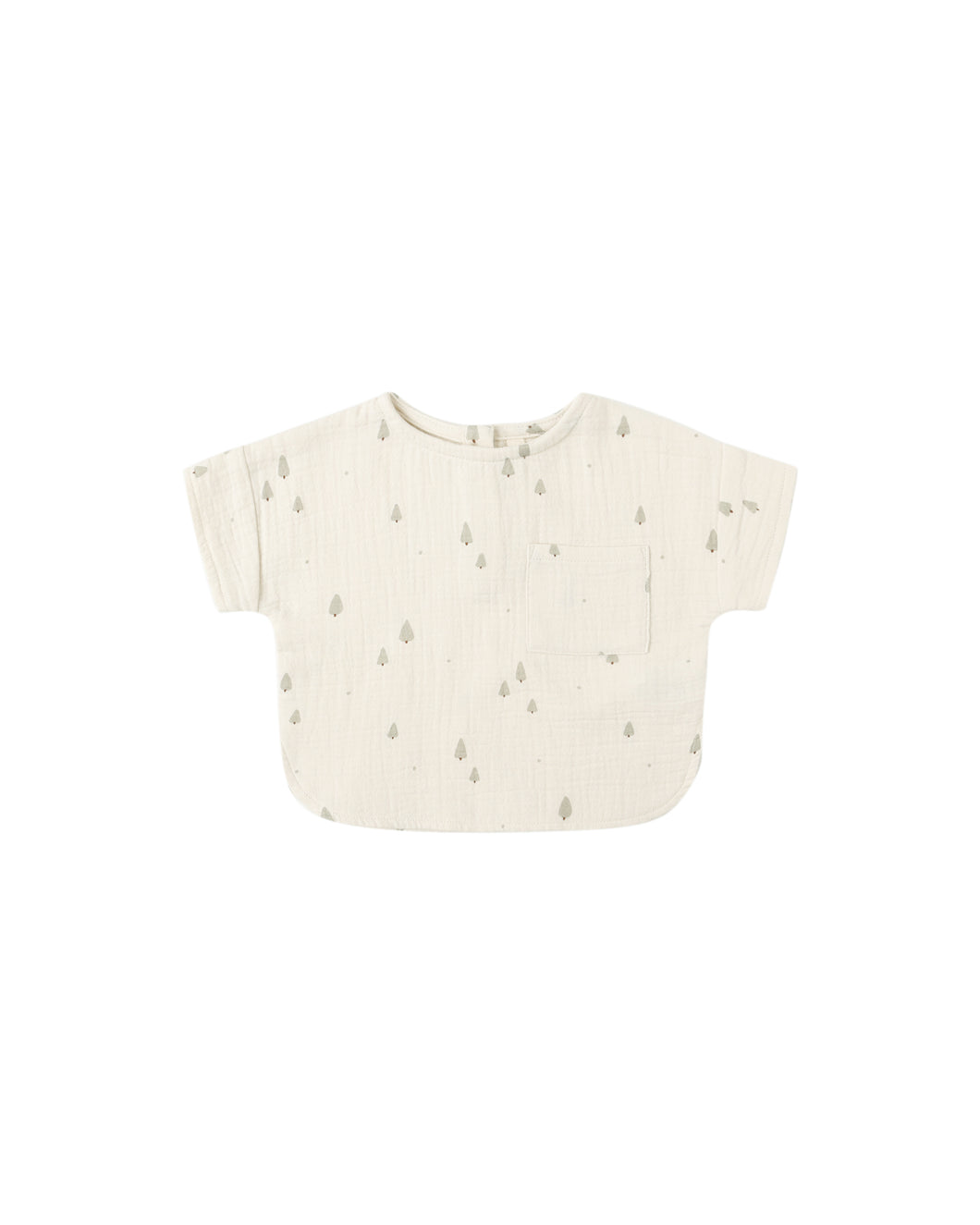 Woven Boxy Top || Trees