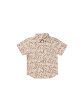 Load image into Gallery viewer, collared short sleeve shirt || plumeria
