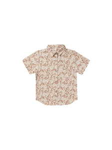 collared short sleeve shirt || plumeria