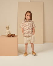 Load image into Gallery viewer, collared short sleeve shirt || plumeria
