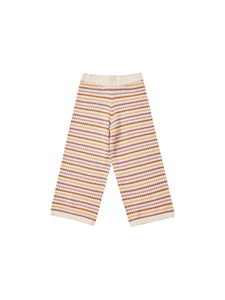 knit wide leg pant || honeycomb stripe