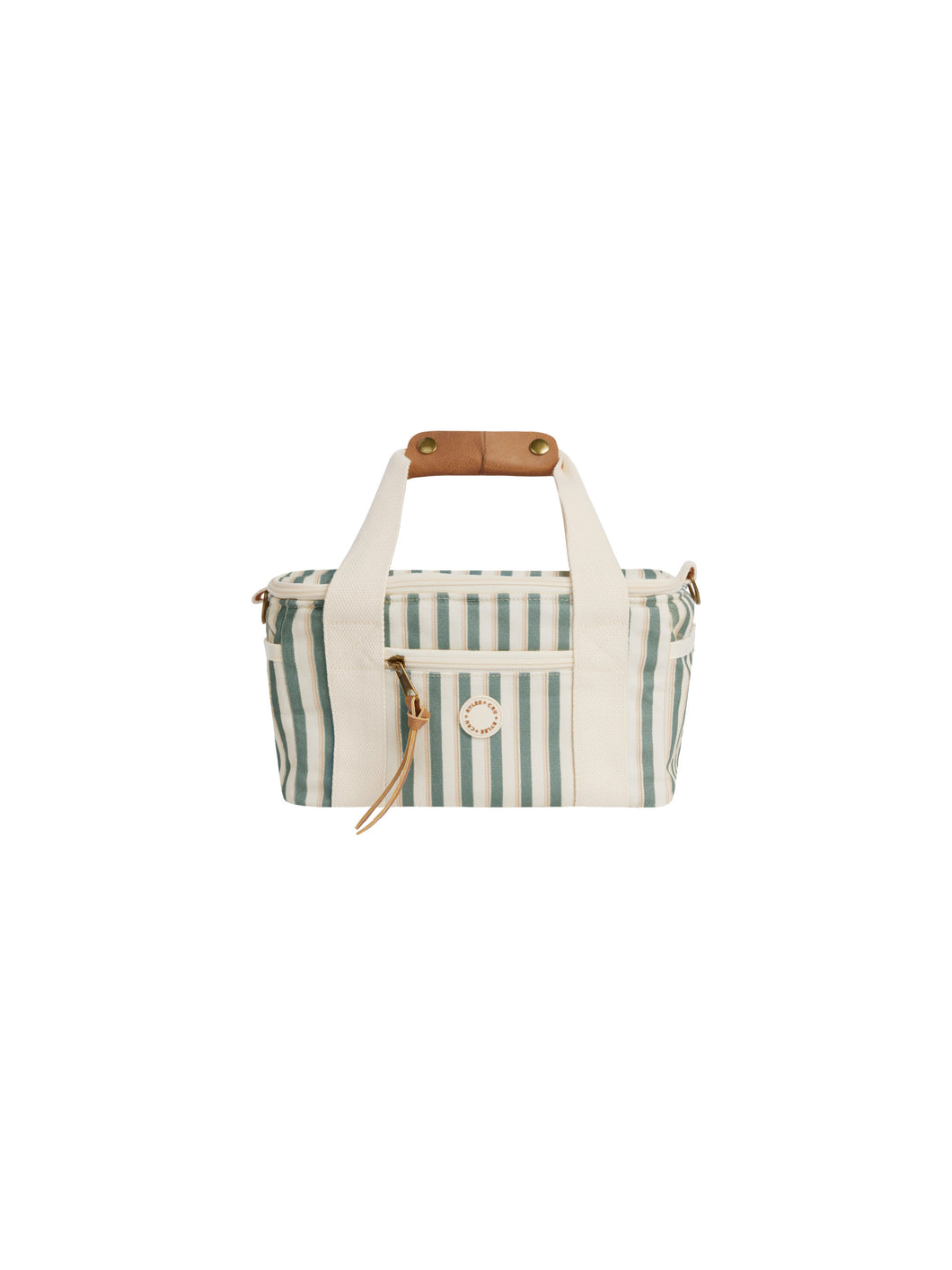 cooler bag || aqua stripe