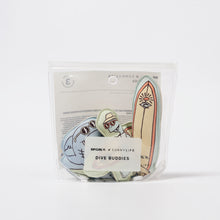 Load image into Gallery viewer, Dive Buddies Shred Turtle Aqua Set of 3
