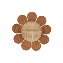 Load image into Gallery viewer, Rattan Daisy Wall Basket
