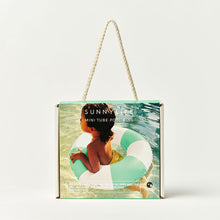 Load image into Gallery viewer, Mini Tube Pool Ring Zest Green Stripe
