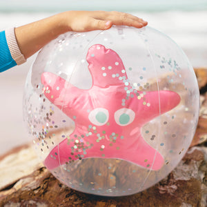 3D Inflatable Beach Ball Ocean Treasure Rose