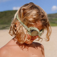 Load image into Gallery viewer, Kids Swim Goggles Cookie the Croc Khaki

