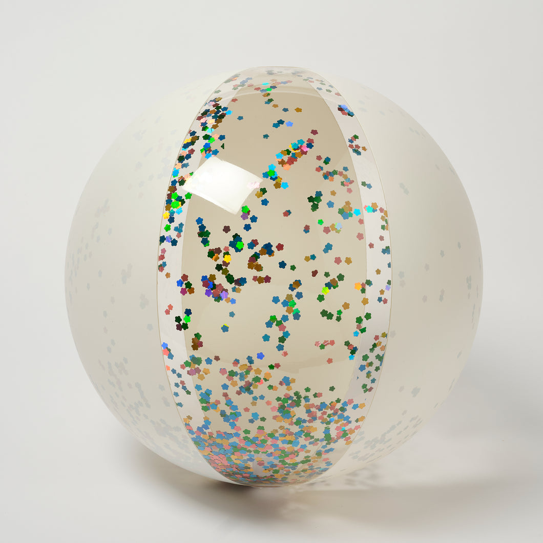 Inflatable Beach Ball Cotton Candy Glitter