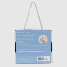 Load image into Gallery viewer, 3D Inflatable Beach Ball Sammy the Seagull Blue Stripe
