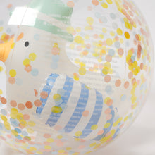 Load image into Gallery viewer, 3D Inflatable Beach Ball Sammy the Seagull Blue Stripe
