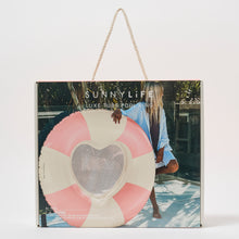 Load image into Gallery viewer, Luxe Tube Pool Ring Stole My Heart Pink Stripe
