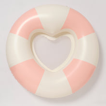 Load image into Gallery viewer, Luxe Tube Pool Ring Stole My Heart Pink Stripe
