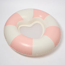 Load image into Gallery viewer, Luxe Tube Pool Ring Stole My Heart Pink Stripe
