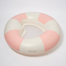 Load image into Gallery viewer, Luxe Tube Pool Ring Stole My Heart Pink Stripe
