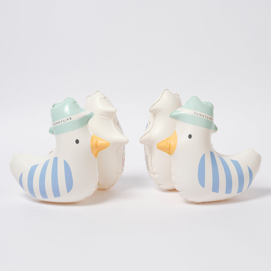 Kids Inflatable Arm Bands Sammy the Seagull Blue Stripe