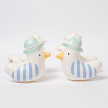 Load image into Gallery viewer, Kids Inflatable Arm Bands Sammy the Seagull Blue Stripe
