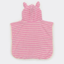 Load image into Gallery viewer, Kids Character Hooded Towel Cotton Candy Pink Stripe
