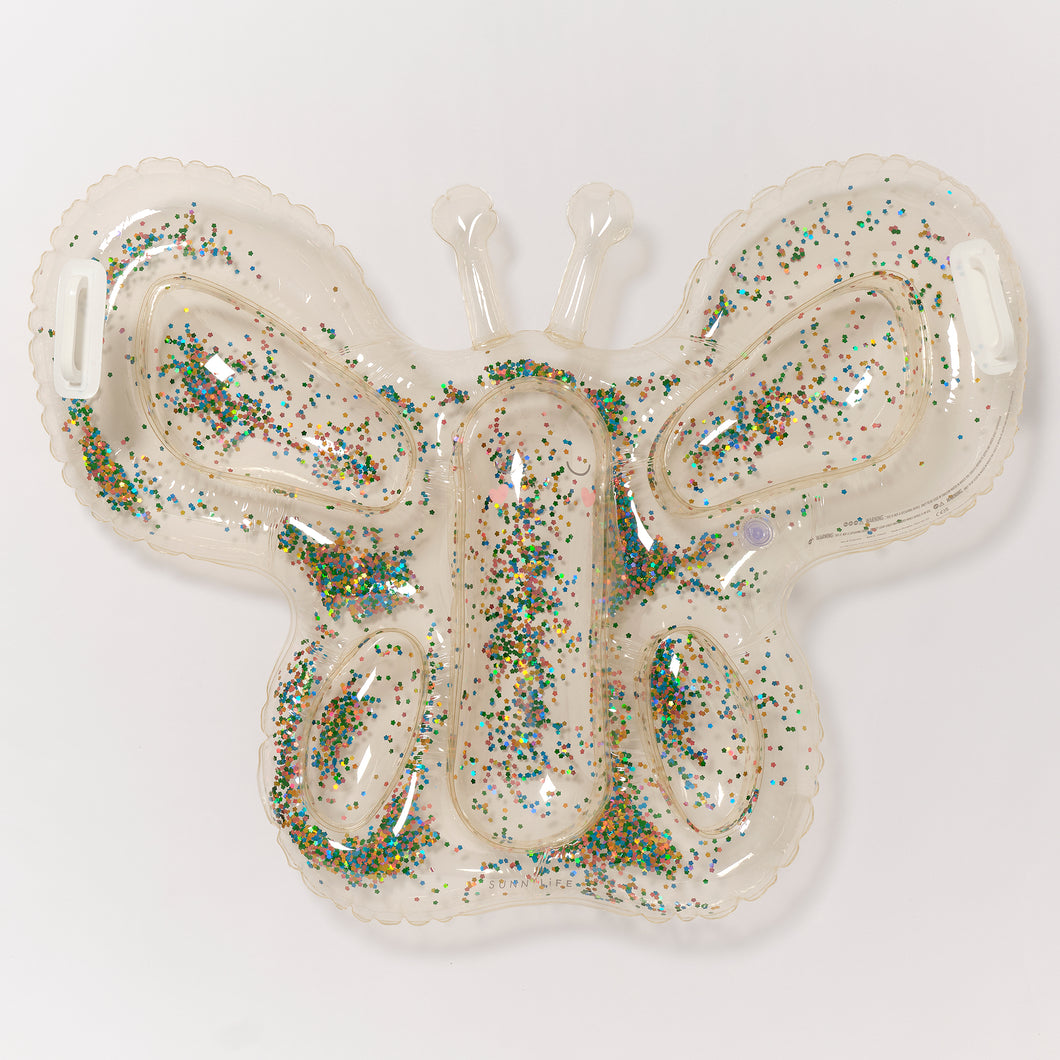 Kids Lie-On Float Cotton Candy Glitter