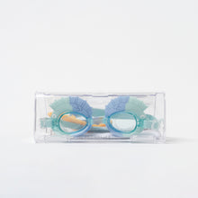 Load image into Gallery viewer, Kids Swim Goggles Finn the Fish Aqua Blue
