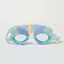 Load image into Gallery viewer, Kids Swim Goggles Finn the Fish Aqua Blue
