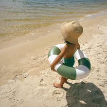 Load image into Gallery viewer, Mini Tube Pool Ring Olive Stripe
