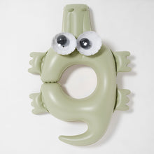 Load image into Gallery viewer, Kids Tube Pool Ring Cookie the Croc Khaki

