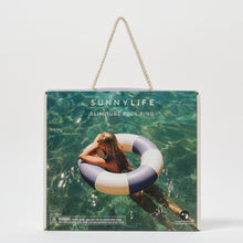 Load image into Gallery viewer, Slim Tube Pool Ring Navy Stripe
