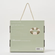 Load image into Gallery viewer, Slim Tube Pool Ring Olive Stripe
