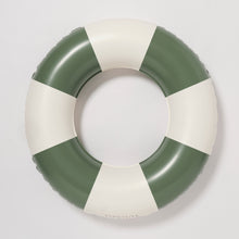 Load image into Gallery viewer, Slim Tube Pool Ring Olive Stripe
