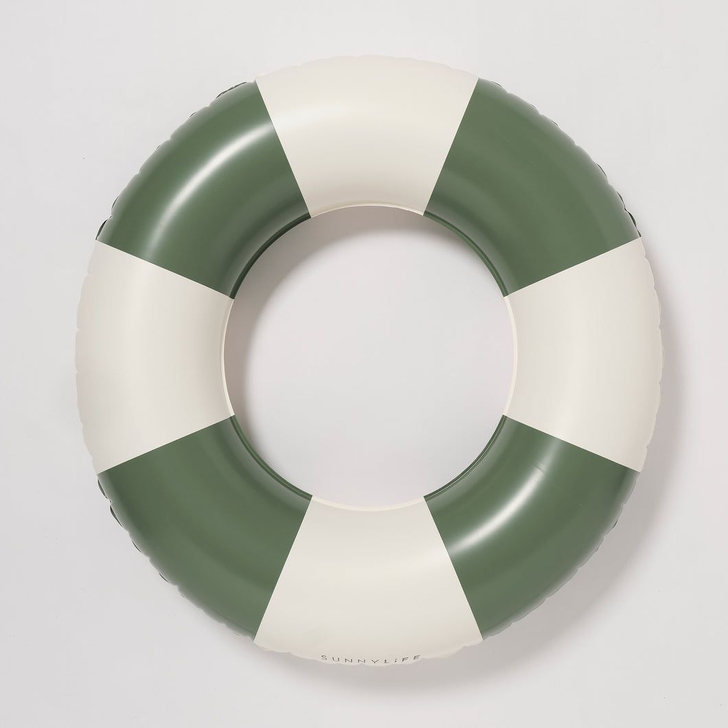 Slim Tube Pool Ring Olive Stripe