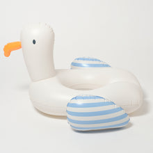 Load image into Gallery viewer, Kids Tube Pool Ring Sammy the Seagull Blue Stripe
