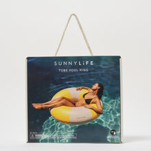 Load image into Gallery viewer, Tube Pool Ring Sunshine Yellow Stripe
