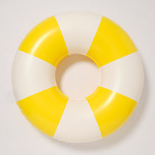 Load image into Gallery viewer, Tube Pool Ring Sunshine Yellow Stripe
