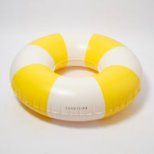 Load image into Gallery viewer, Tube Pool Ring Sunshine Yellow Stripe
