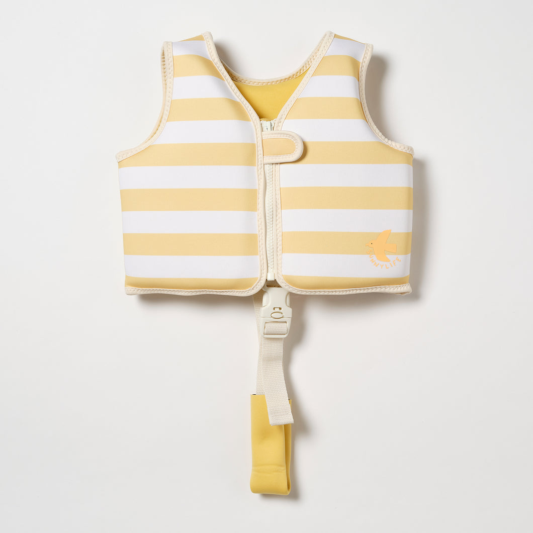 Kids Swim Vest 2-3 Sammy the Seagull Mustard Stripe