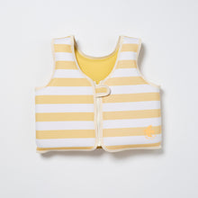 Load image into Gallery viewer, Kids Swim Vest 3-6 Sammy the Seagull Mustard Stripe
