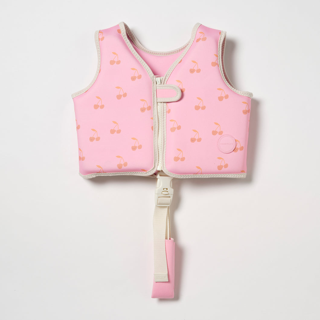 Kids Swim Vest 2-3 Cotton Candy Cherry