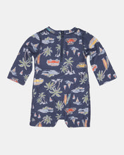 Load image into Gallery viewer, Swim Baby Onesie L/S Classic Surf Twilight
