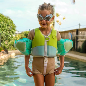 Salty the Shark Mini Swim Goggles Aqua