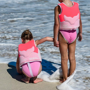 Melody the Mermaid Swim Vest 2-3 Neon Strawberry