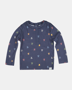 Swim Kids Rashie L/S Half Zip Classic Turtle Island